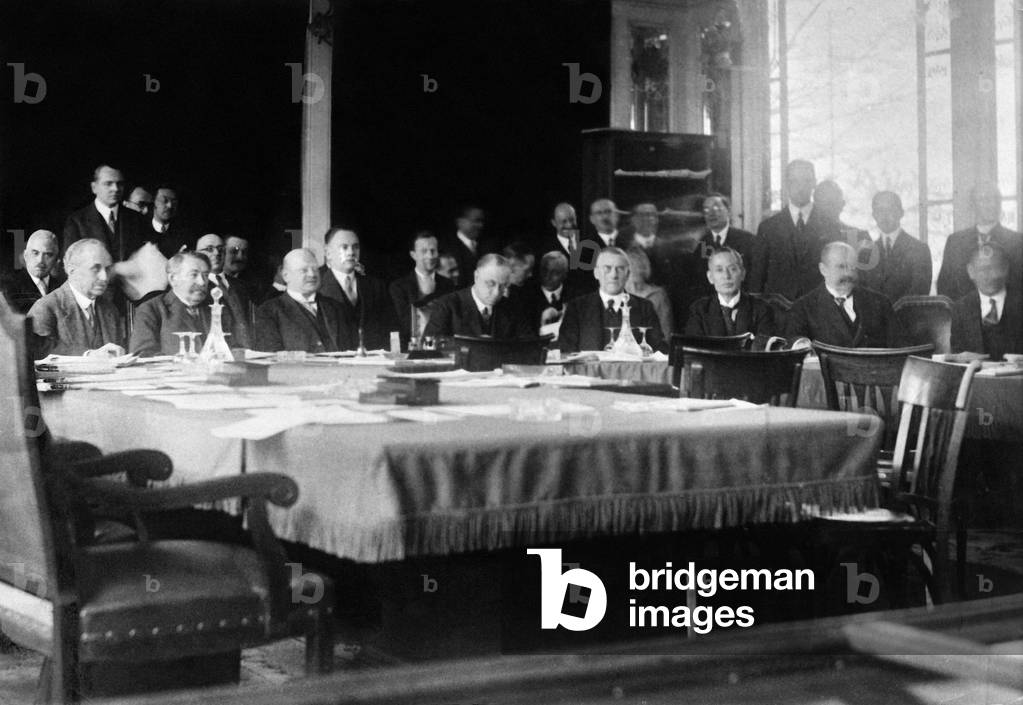 League of Nations session, 1927 (b/w photo)