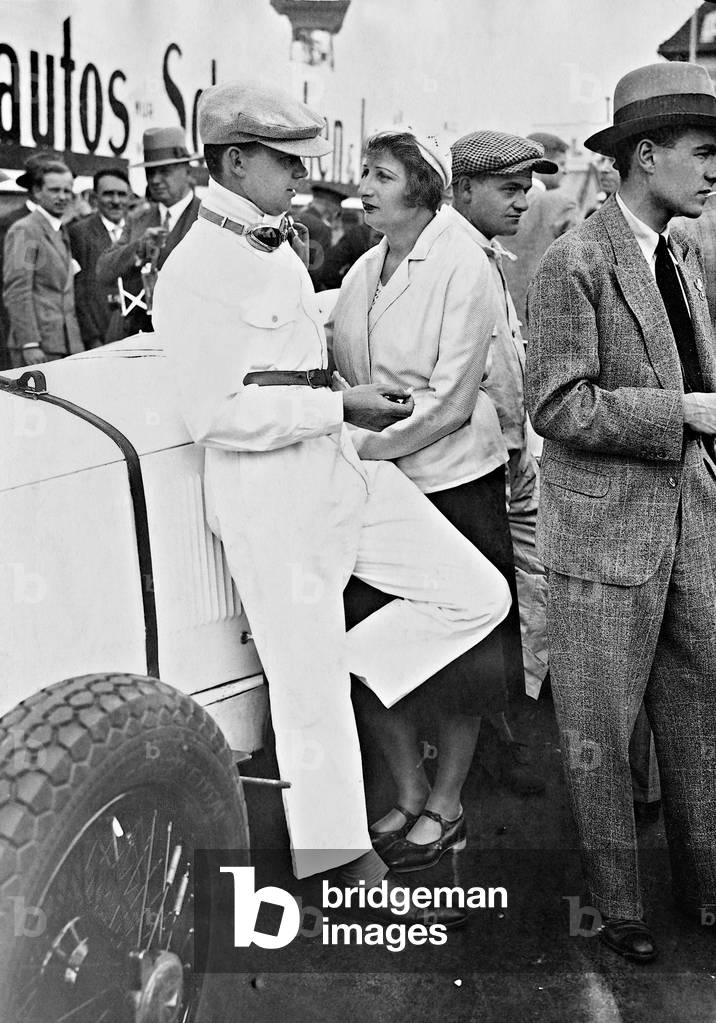 Rudolf Caracciola with his wife, 1931 (b/w photo)