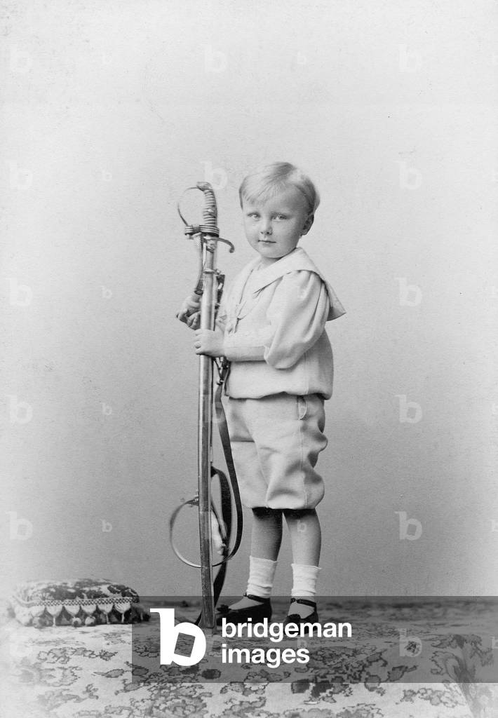 Prince Georg of Saxony-Meiningen, 1897 (b/w photo)