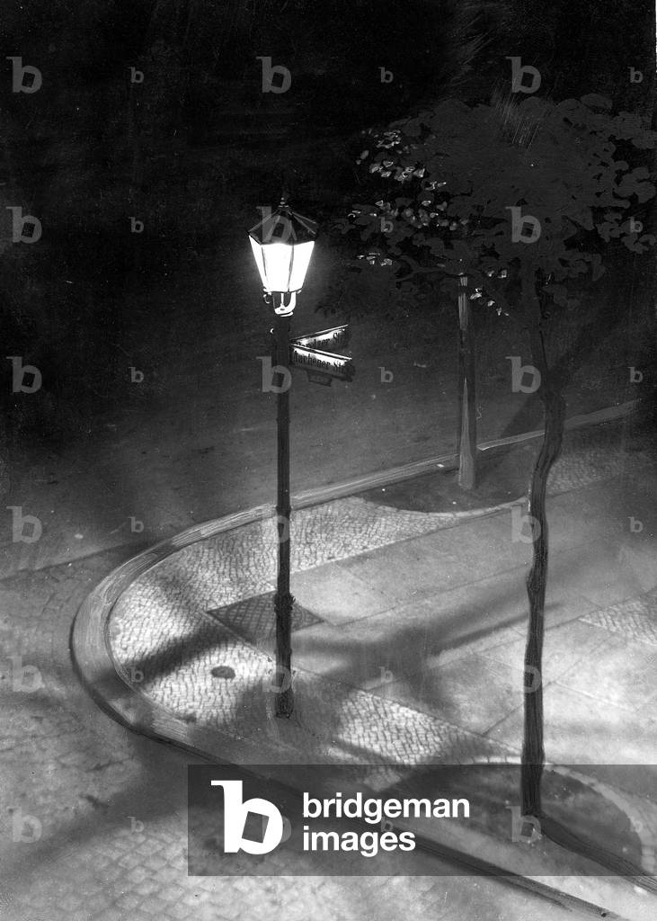 Street light in Berlin (b/w photo)
