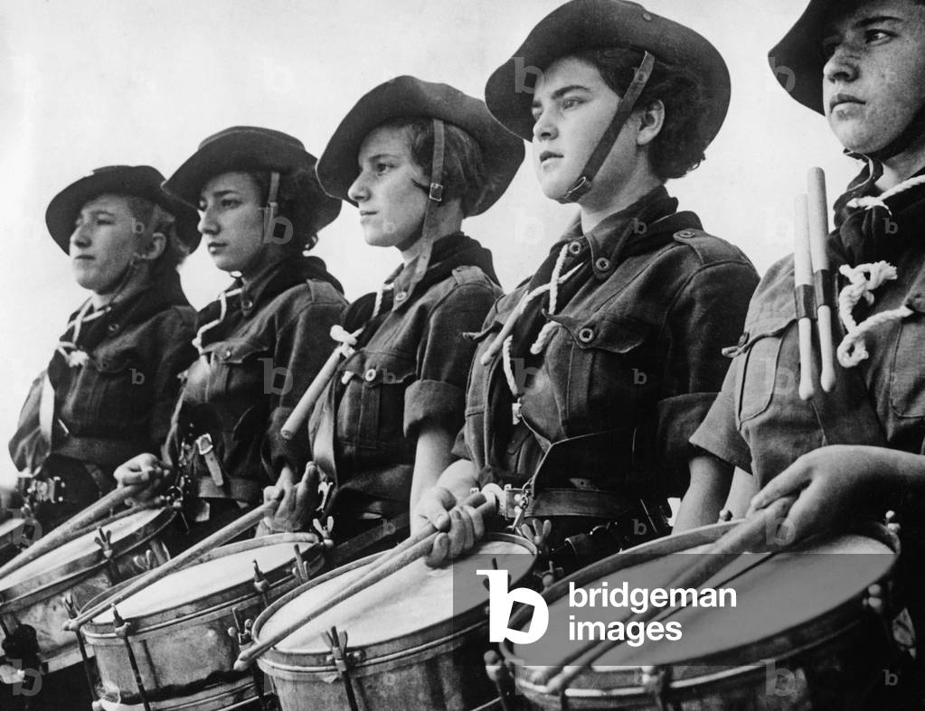 Turkish girl scouts, 1939 (b/w photo)