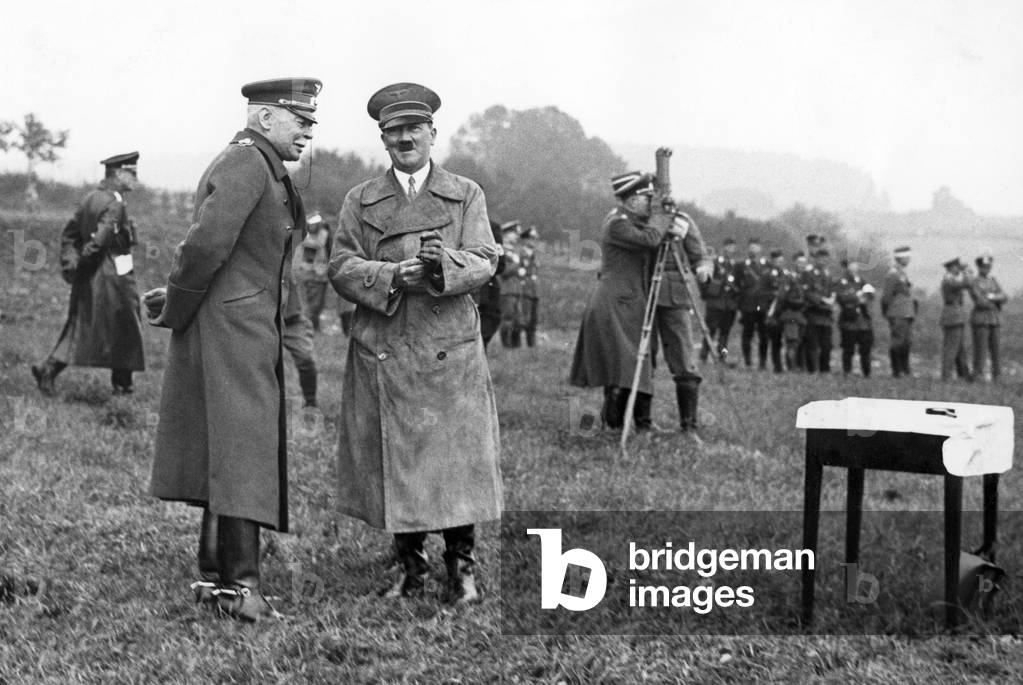 Hans von Seeckt with Adolf Hitler, 1936 (b/w photo)