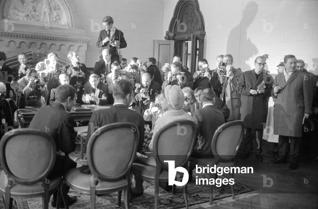 The wedding of the Duke of Oldenburg, 1965 (b/w photo)