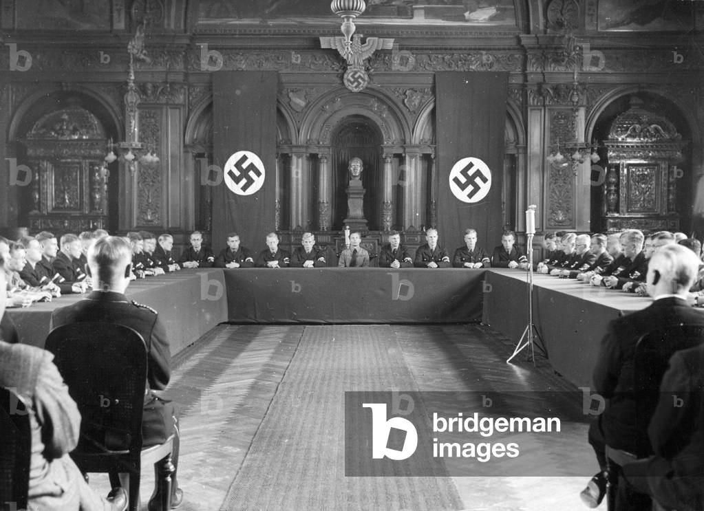 Celebration of the National Socialist German Student Union on the anniversary of the University of Heidelberg, 1936 (b/w photo)