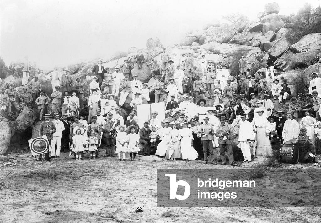 Gun Club in German South-West Africa, 1907 (b/w photo)