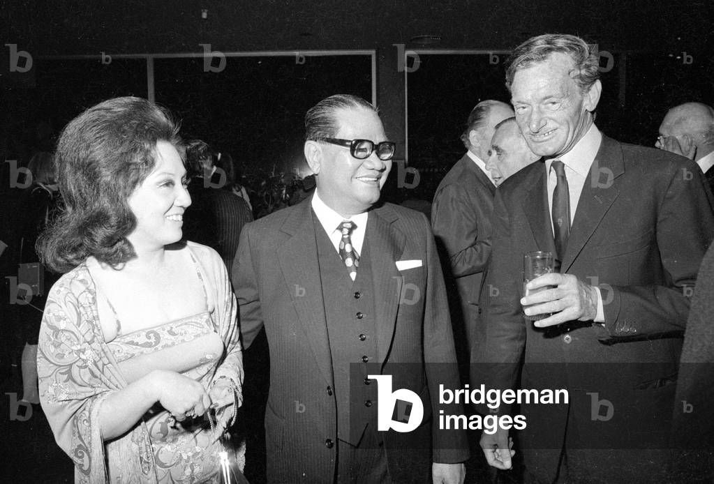 Fashion show at the Holiday Inn, 1974 (b/w photo)