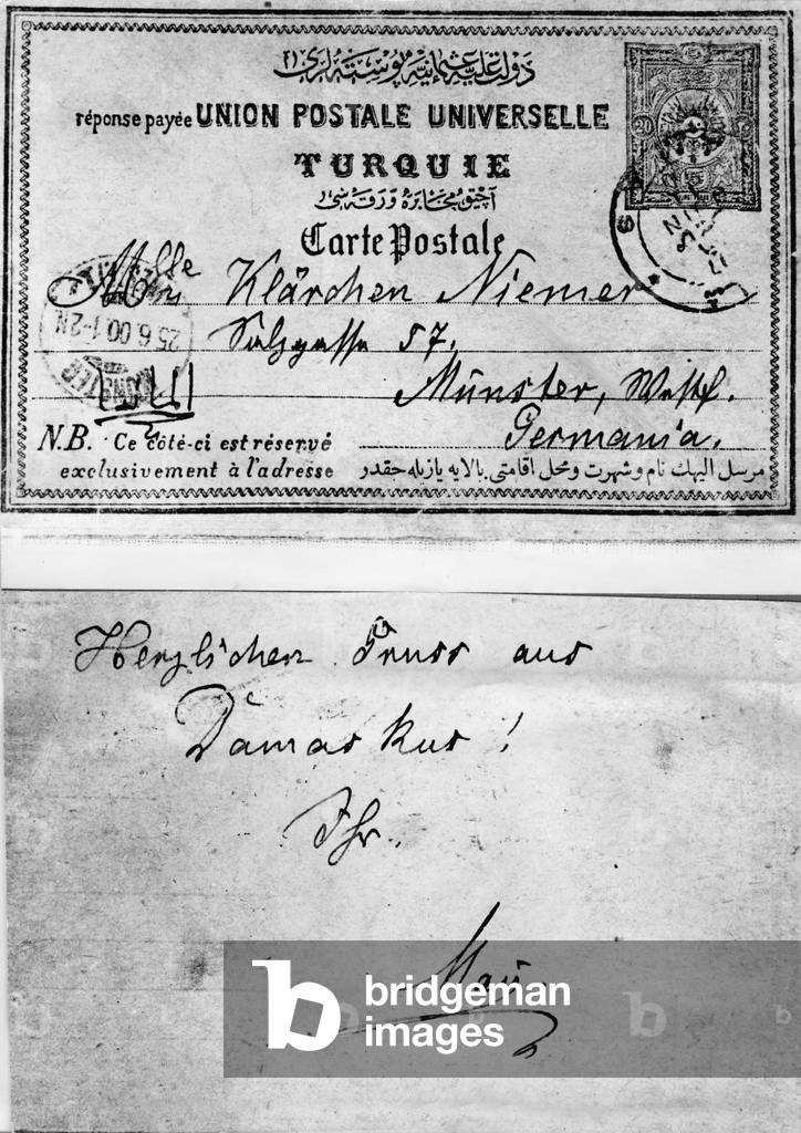 Postcard from Karl May, 1900