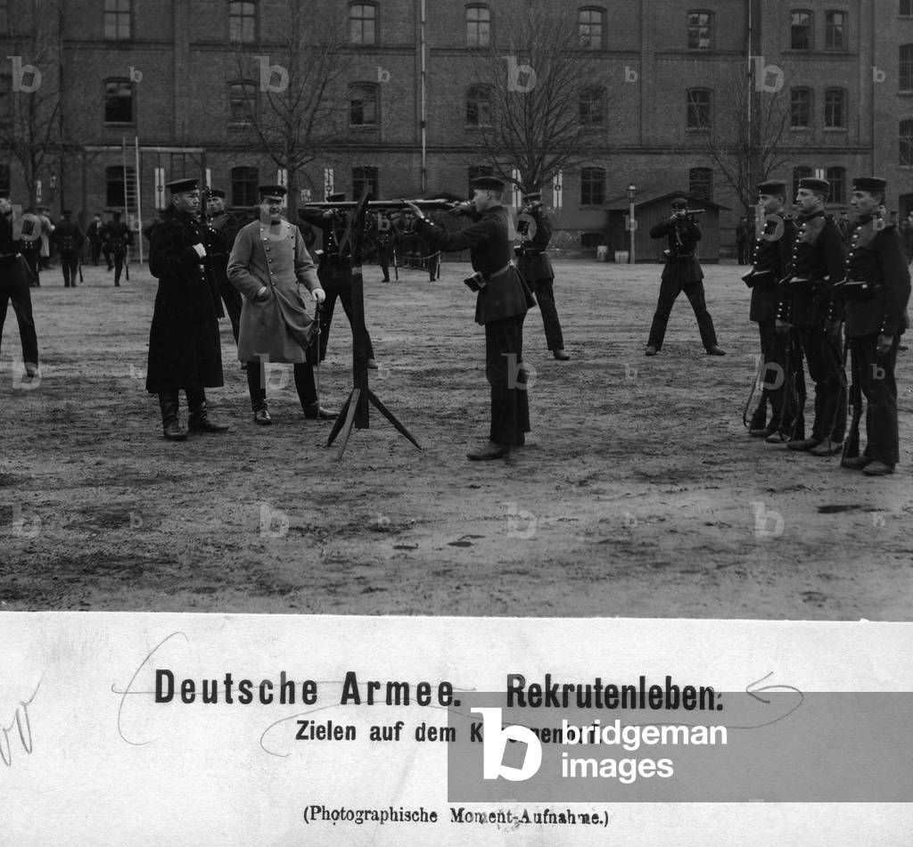 Recruit training, 1902 (b/w photo)