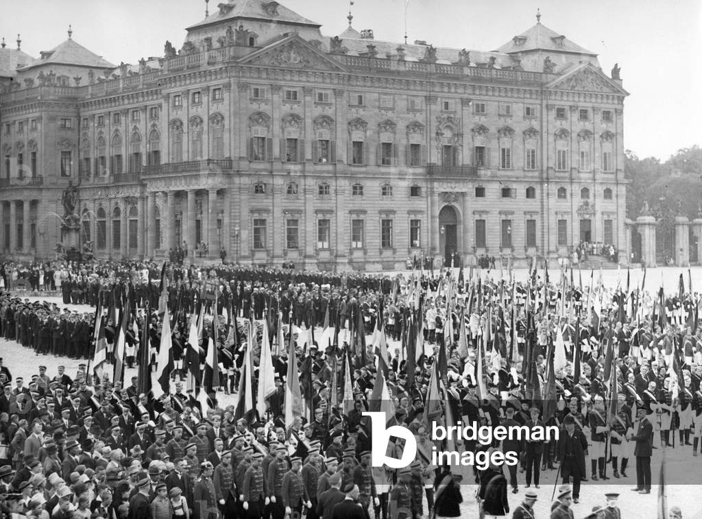 German Student's Day in Wuerzburg, 1928 (b/w photo)