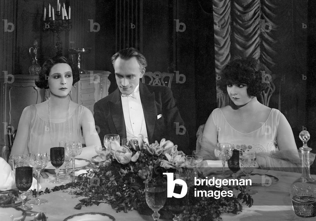 Lia Eibenschuetz, Conrad Veidt and Lucy Doraine in 'Fate', 1925 (b/w photo)