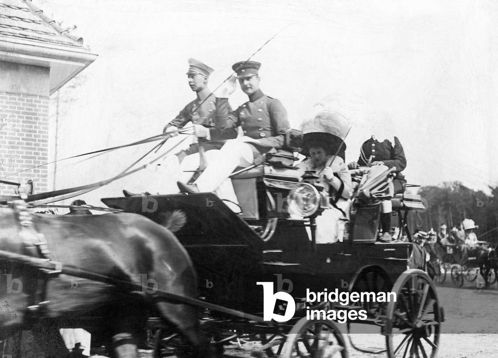 Crown Prince Wilhelm of Prussia at the opening of a new racecourse in Grunewald, 1909