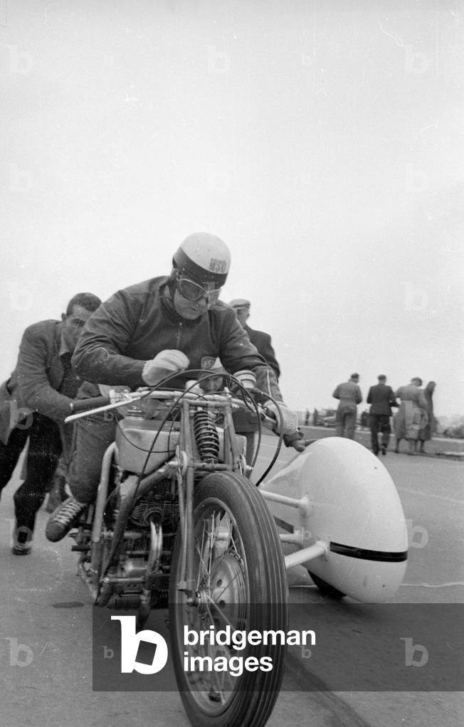 Hermann Boehm on the NSU 