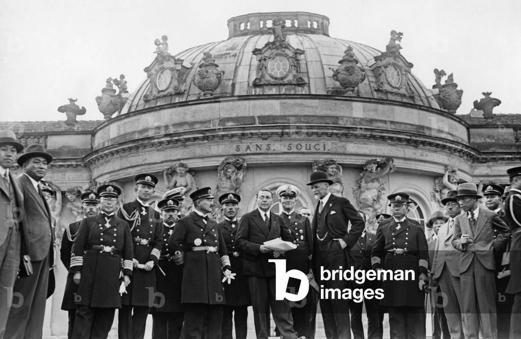 Japanese officers in Potsdam, 1934 (b/w photo)