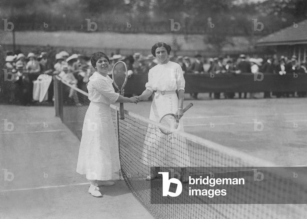 Tennis tournament, 1914 (b/w photo)