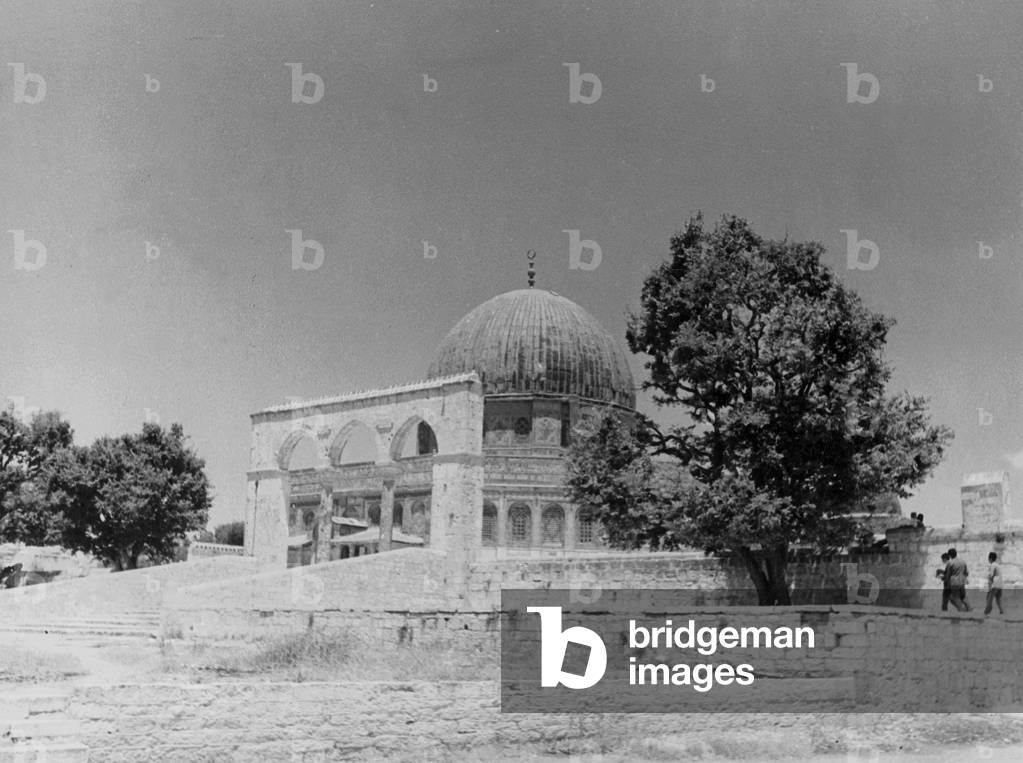 Dome of the Rock in Jerusalem, 1938 (b/w photo)