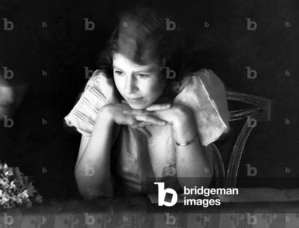 Elizabeth II at the Convent Garden Opera House, 1939 (b/w photo)