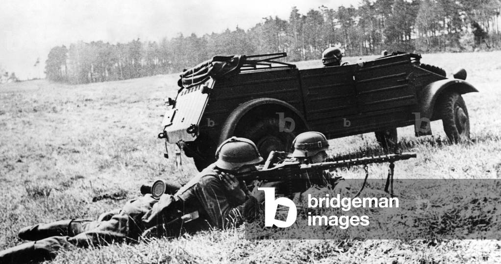 VW Kuebelwagen during a demonstration, 1942 (b/w photo)