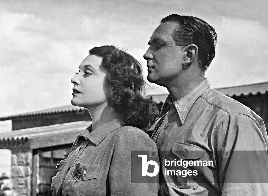 Zarah Leander and Gustav Knuth in 'The Desert Song', 1941 (b/w photo)