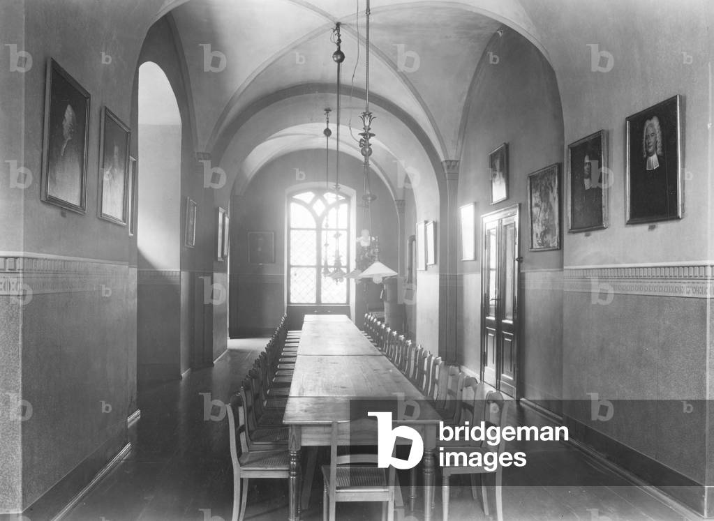 Hall in the Parochialkirche in Berlin, 1934 (b/w photo)