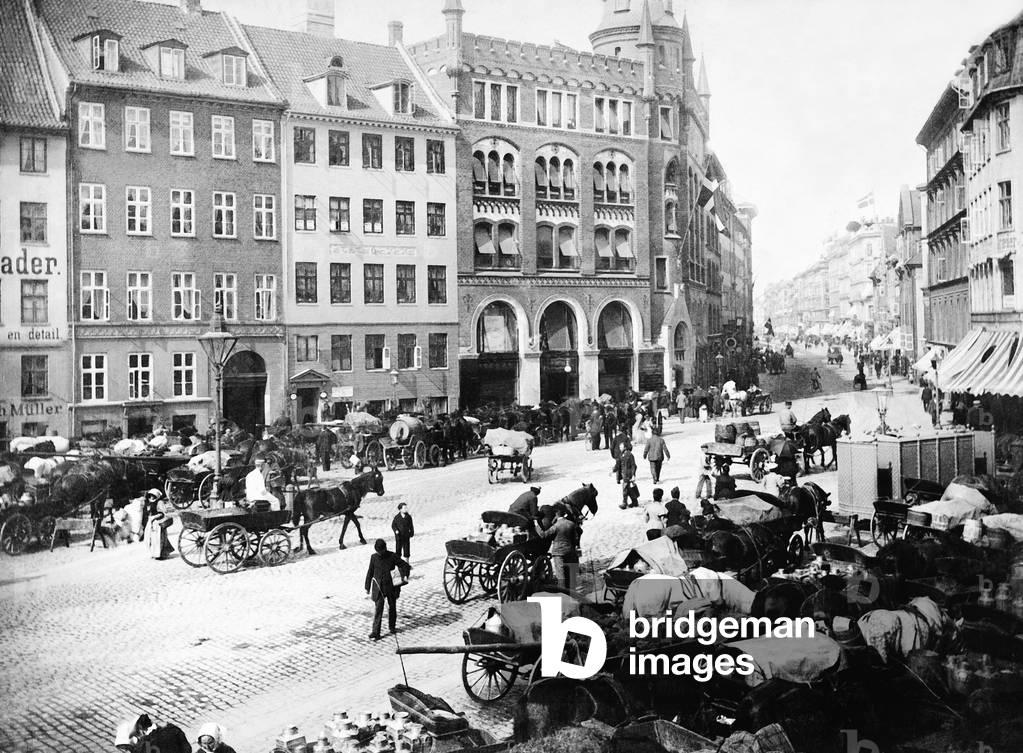 Coal market in Copenhagen (b/w photo)