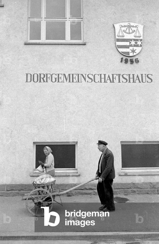 Village Community Center in Rimbach, 1960 (b/w photo)