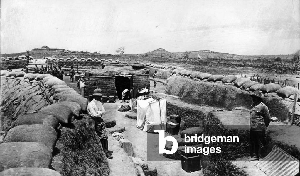 Emplacement near Garua in Cameroon in World War I (b/w photo)