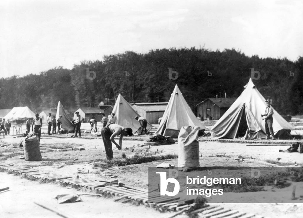 Tent camp of English troops near Wiesbaden, around the 1920s