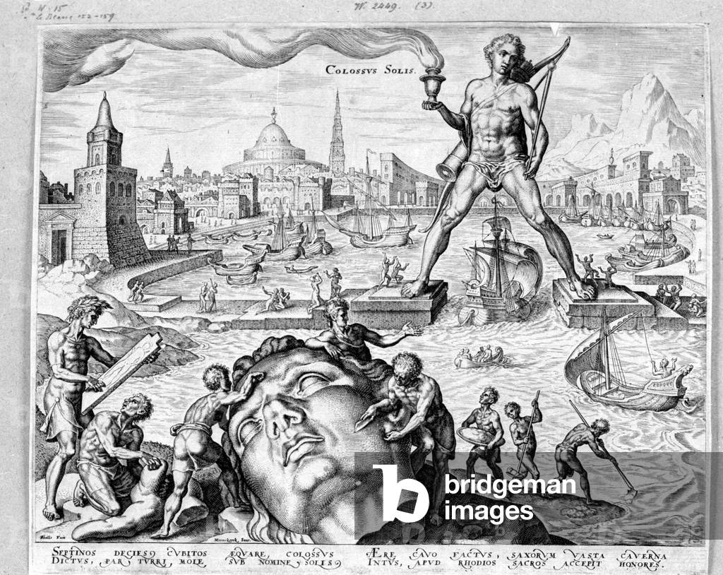 The Colossus of Rhodes, 1572 (copper engraving)