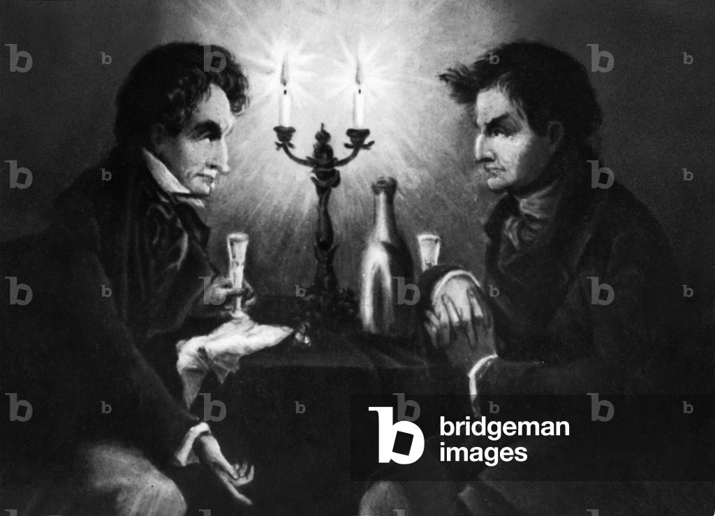 Ludwig Devrient and E. T. A. Hoffmann (b/w photo)