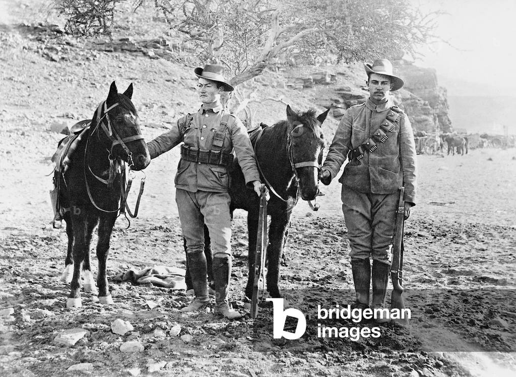 Boers in German Southwest Africa, 1907 (b/w photo)