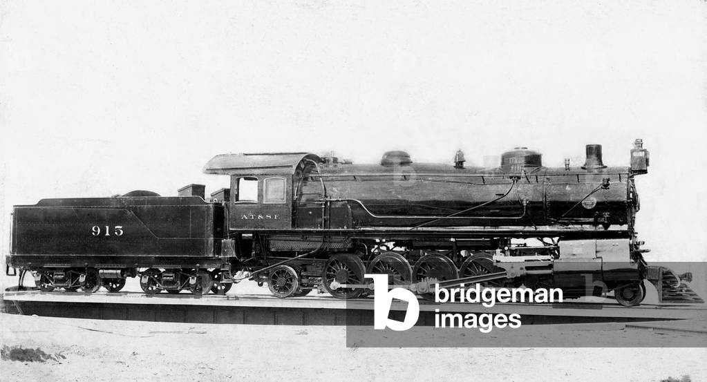 The biggest locomotive in the world (b/w photo)