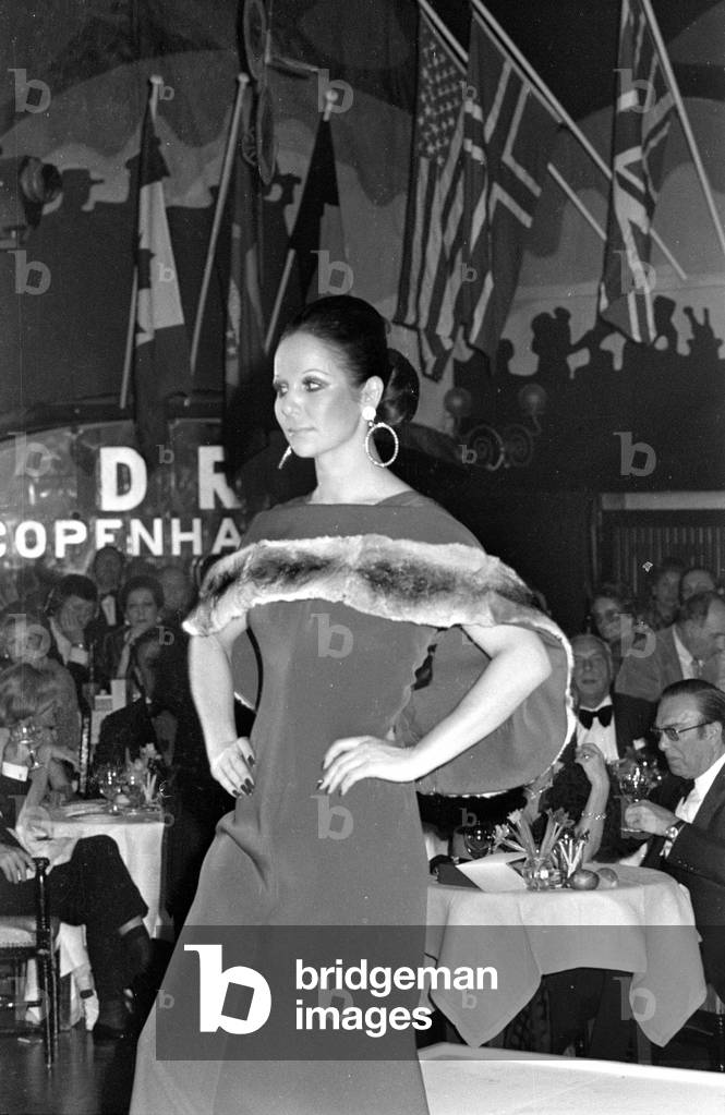 Fashion show in Switzerland, 1974 (b/w photo)