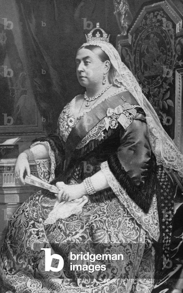 Queen Victoria of England, 1880 (b/w photo)