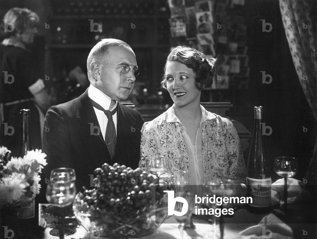 Wilhelm Bendow and Henny Porten in 'Liebfraumilch', 1928 (b/w photo)