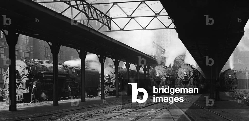 Locomotives in the United States, 1930s (b/w photo)