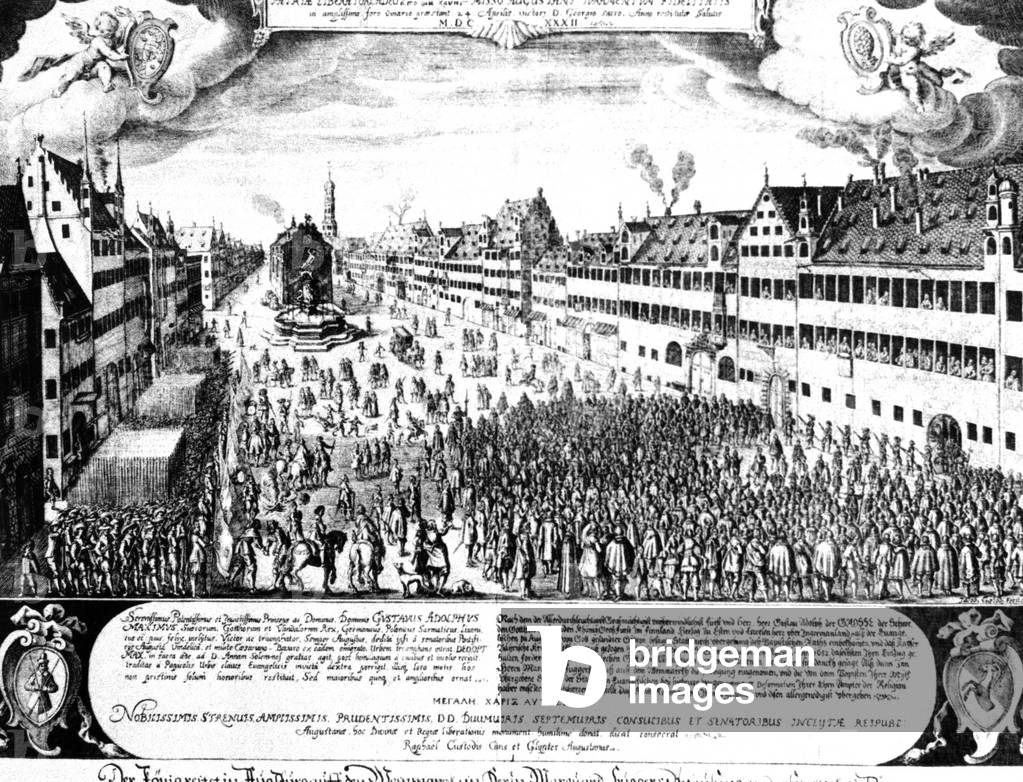 The Swedes in Bavaria, engraving from Augsburg from 1643