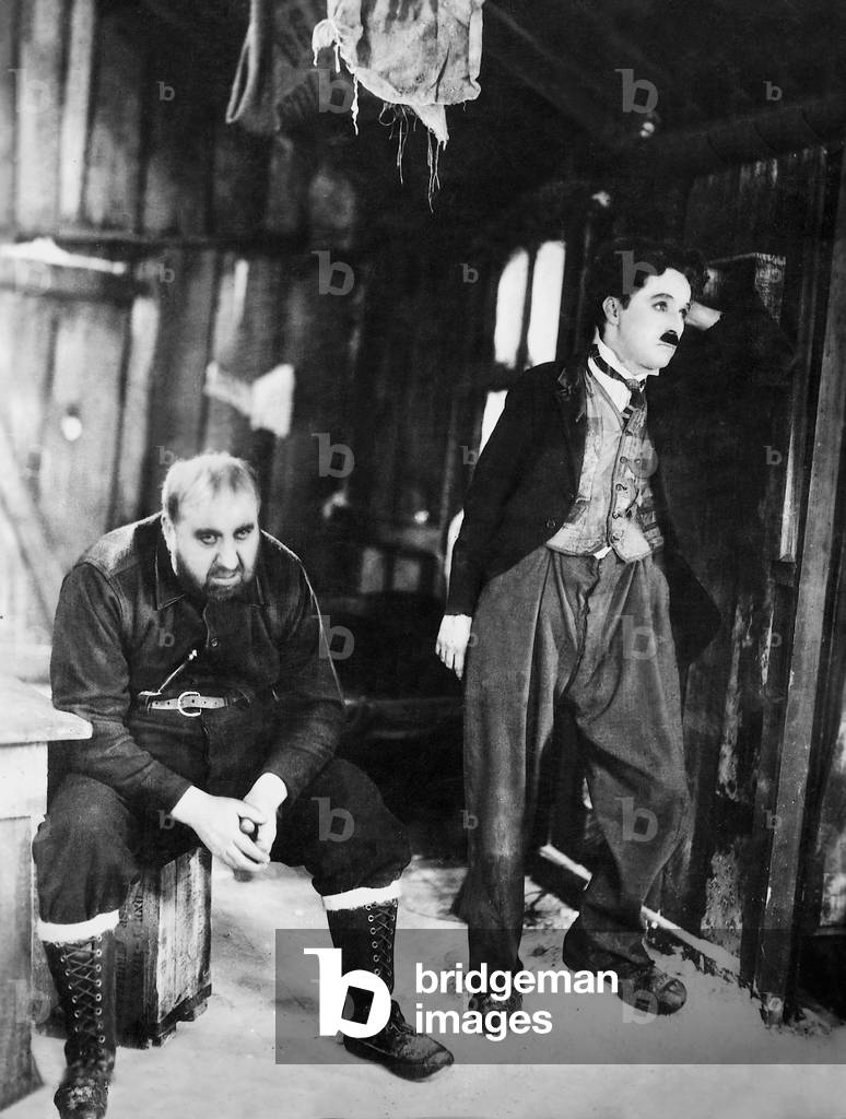 Mack Swain and Charles Chaplin in 'The Gold Rush', 1925 (b/w photo)