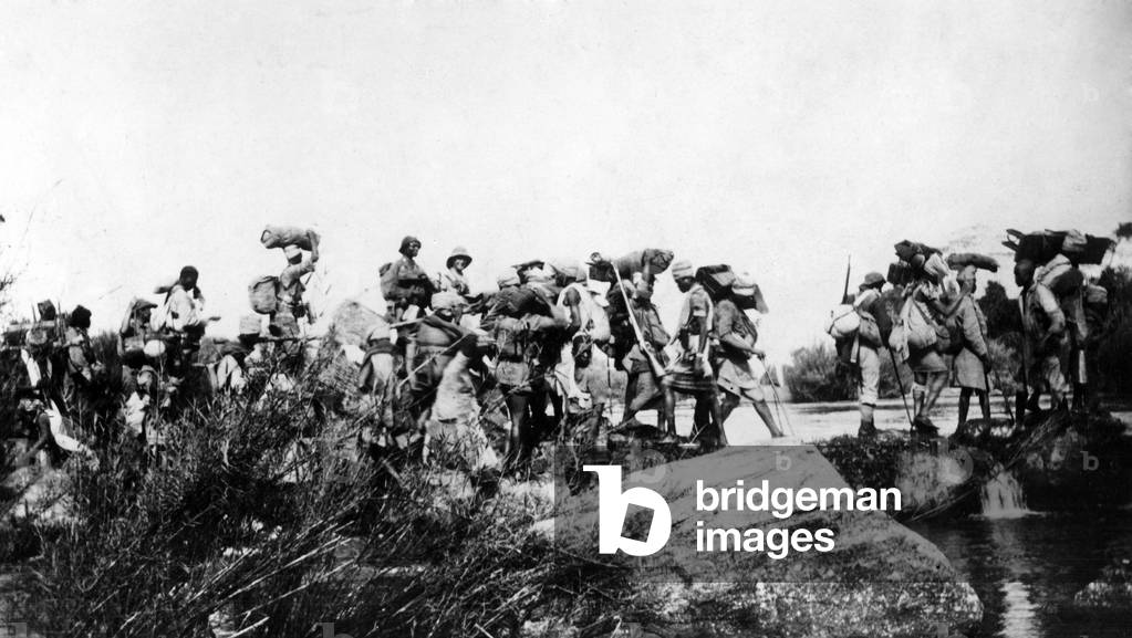 German protection force in German East Africa in World War I  (b/w photo)