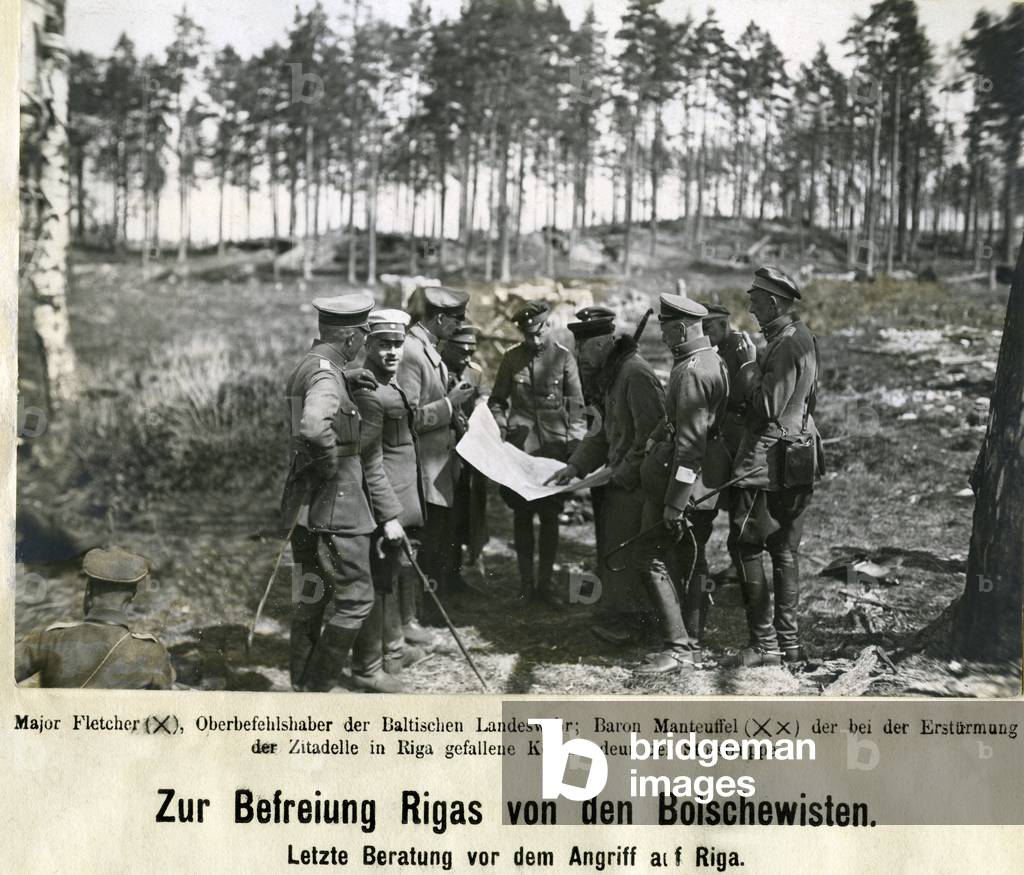Consultation of German officers in the Baltics, 1919