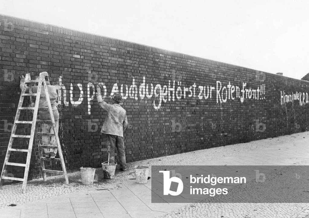 Communist inscription on a factory wall in Berlin, 1931