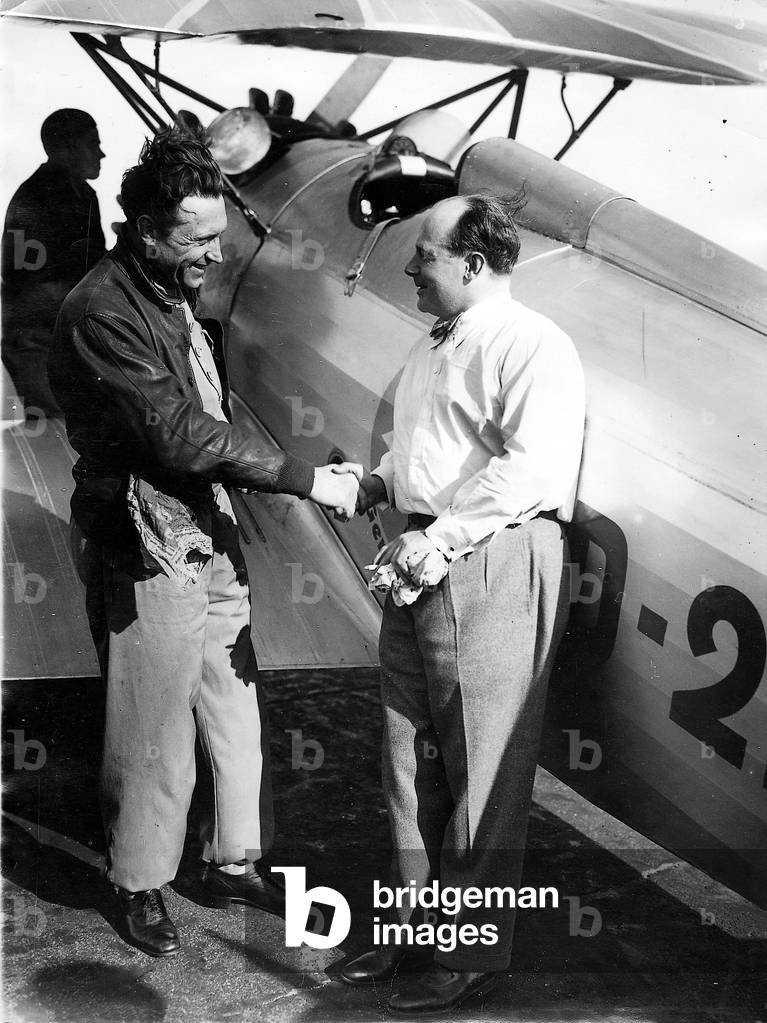 Ernst Udet and Gerhard Fieseler, 1934 (b/w photo)