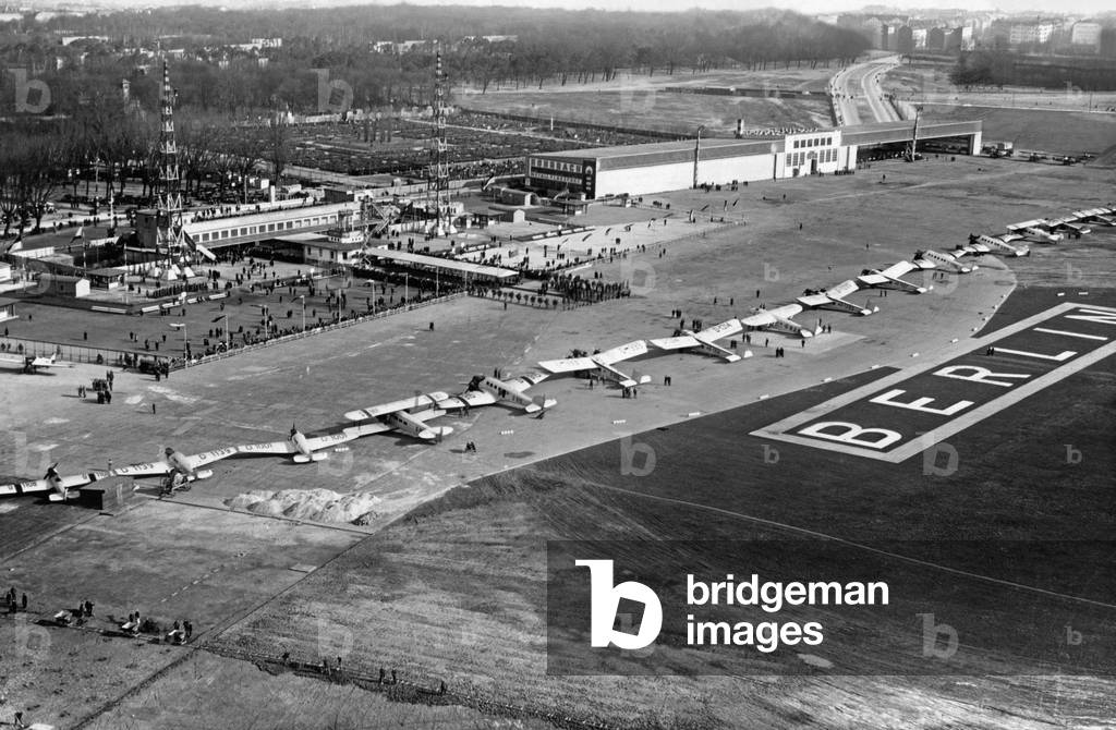 The Berlin-Tempelhof Airport until 1945 (b/w photo)