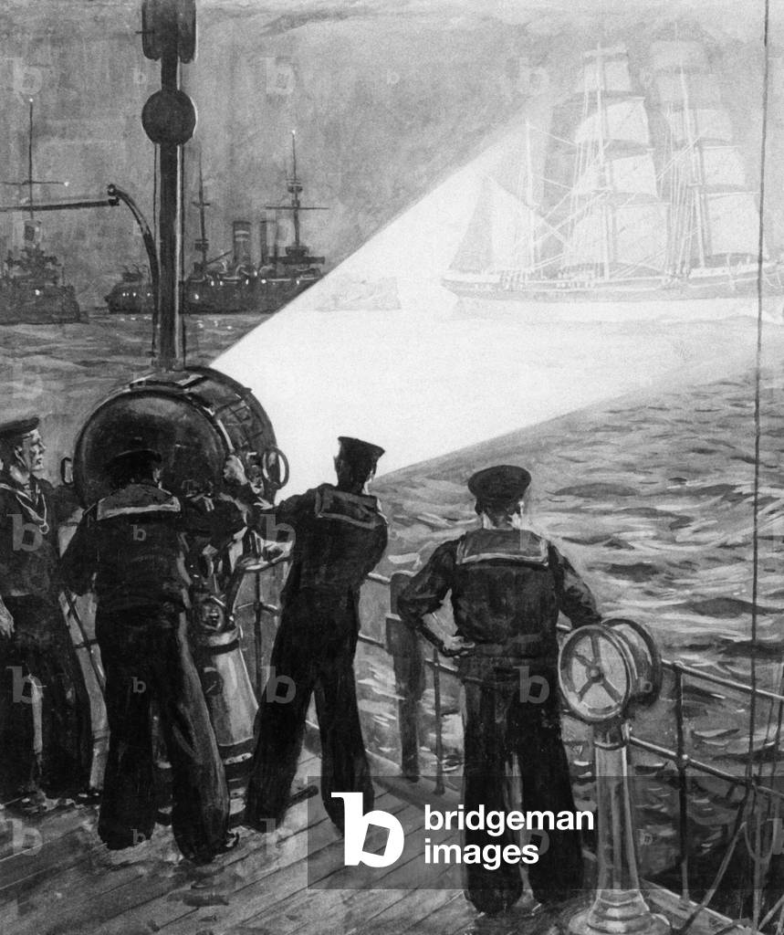 Fleet maneuvers of the Royal Navy, around 1850