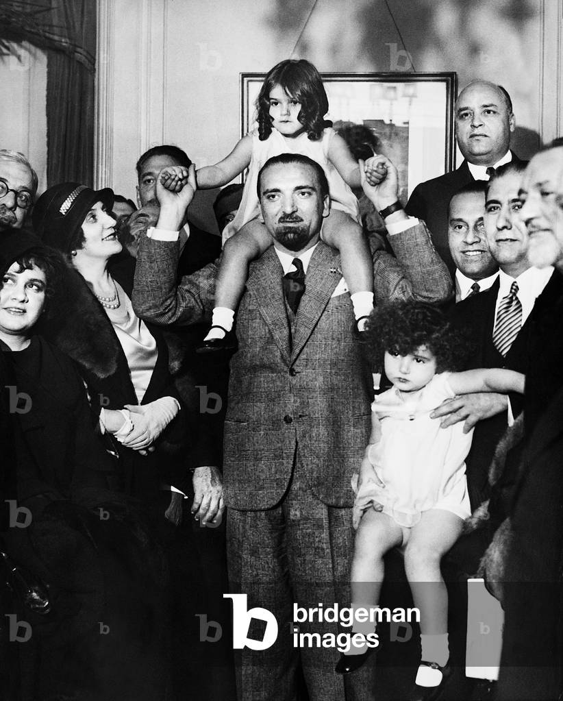 Dino Grandi with children, 1931 (b/w photo)