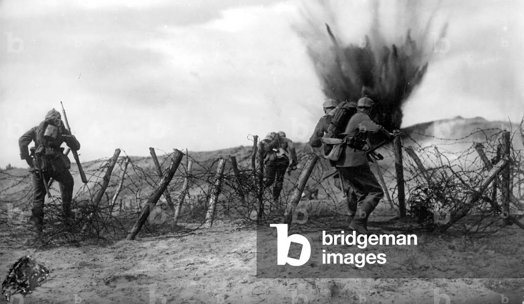 German soldiers in the First World War (b/w photo)