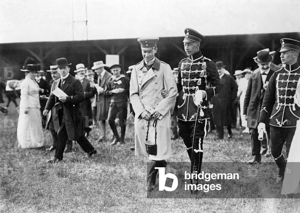 Crown Prince Wilhelm of Prussia at the horse race in Sopot, 1913
