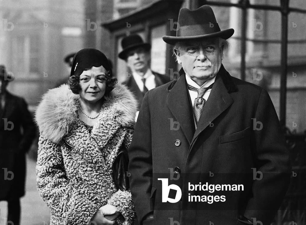 David Lloyd George with daughter Megan Lloyd George, 1931 (b/w photo)