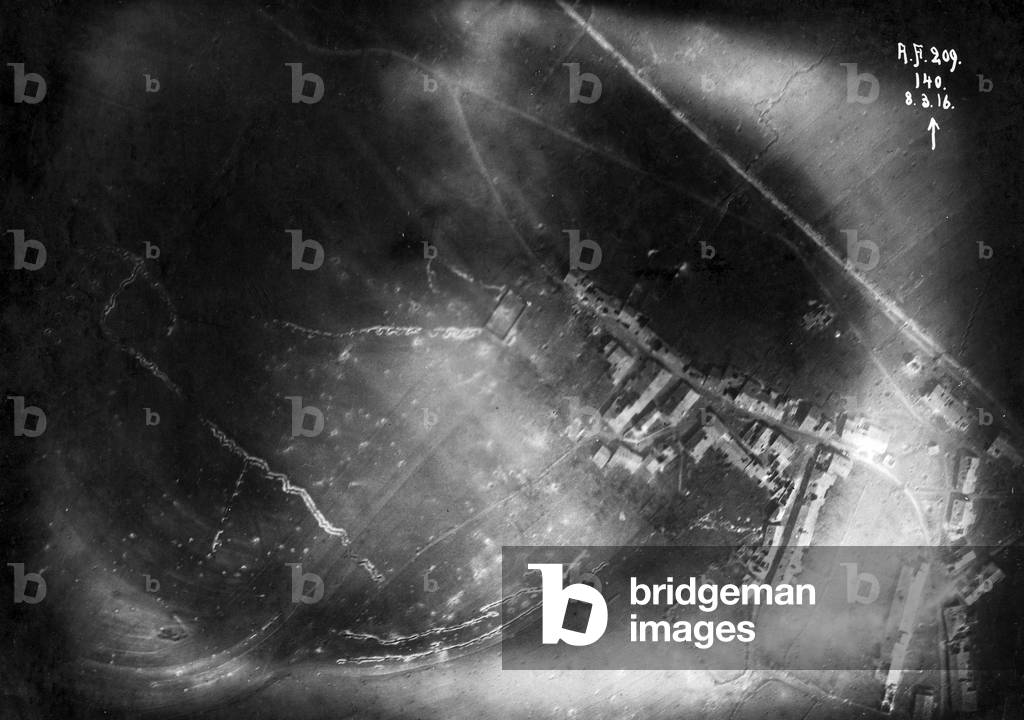 The Battle of Verdun,1916 (b/w photo)