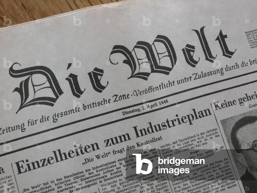 Die Welt' - First Edition of 2 April 1946 (photo)