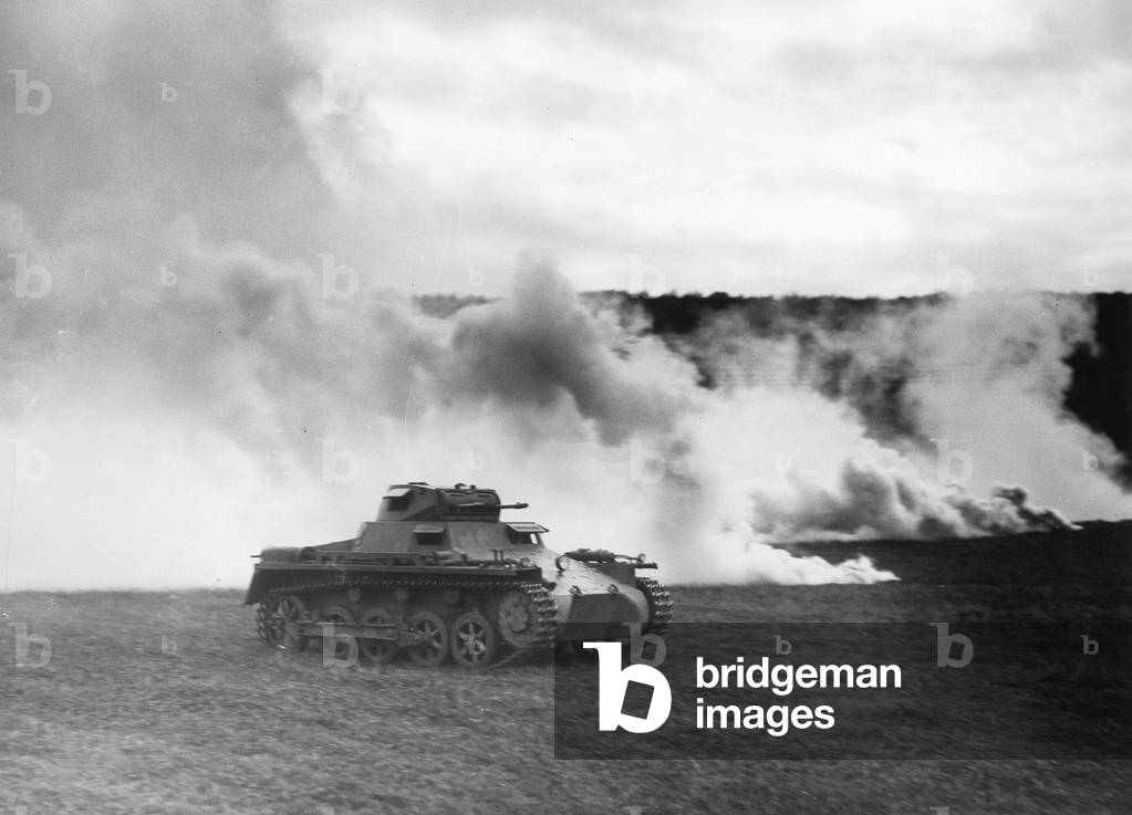 Panzer I during an exercise, 1935 (b/w photo)